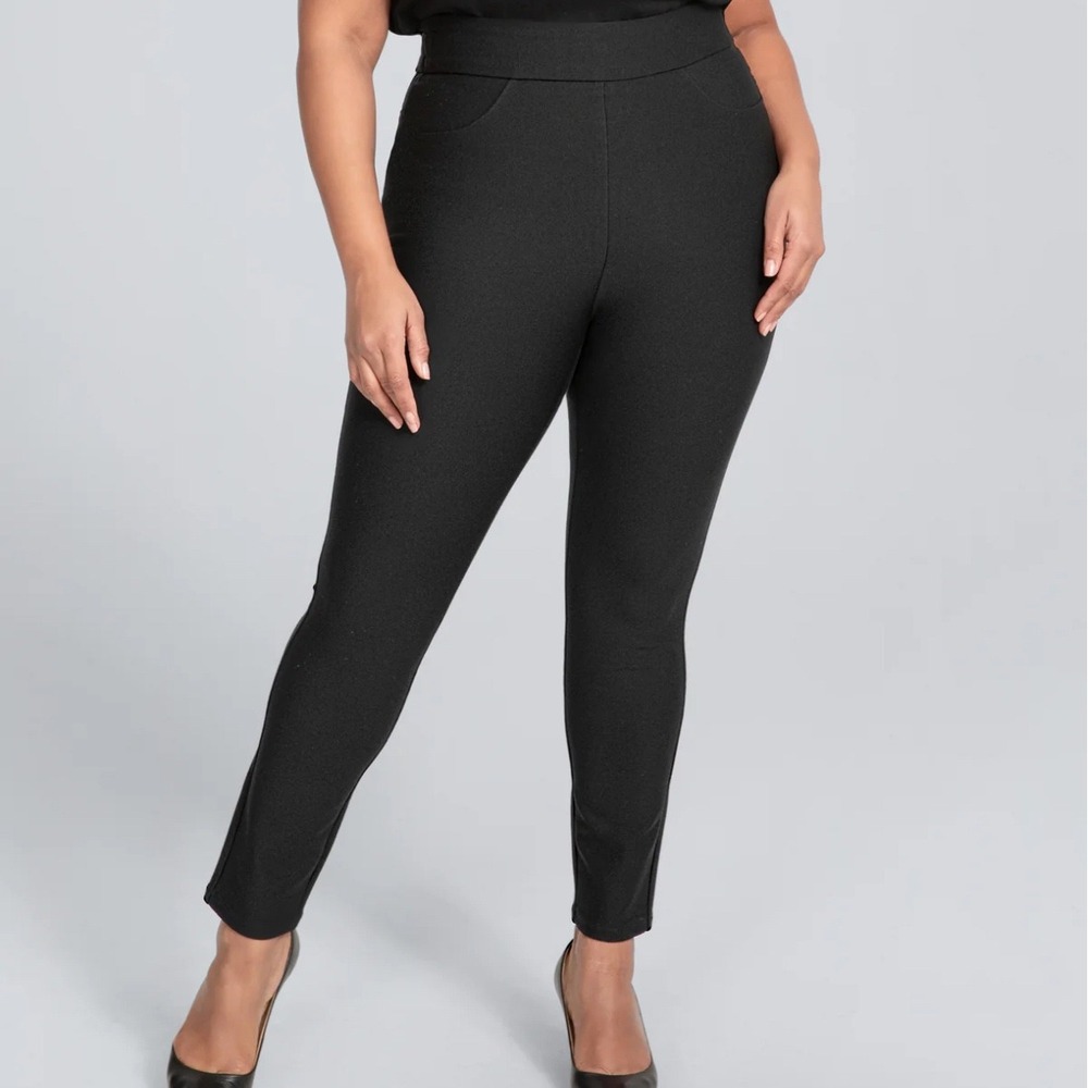 Honeylove Women's‎ Sz 1X Black Smooth Sculpting EverReady Pull-On Ponte Pants